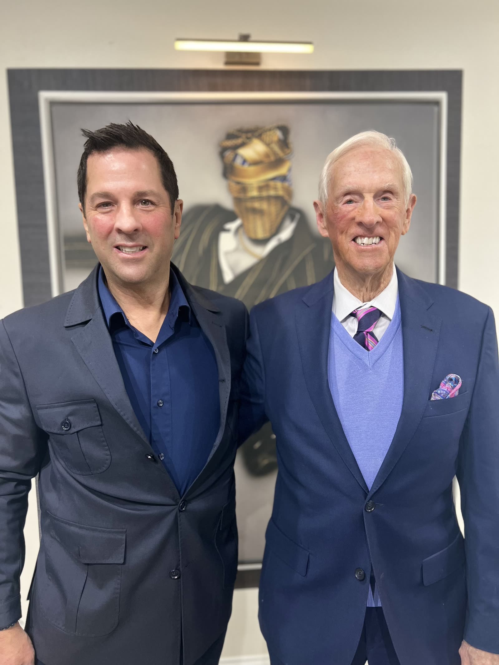 Jerry Lacy with his son in the Buckhead showroom