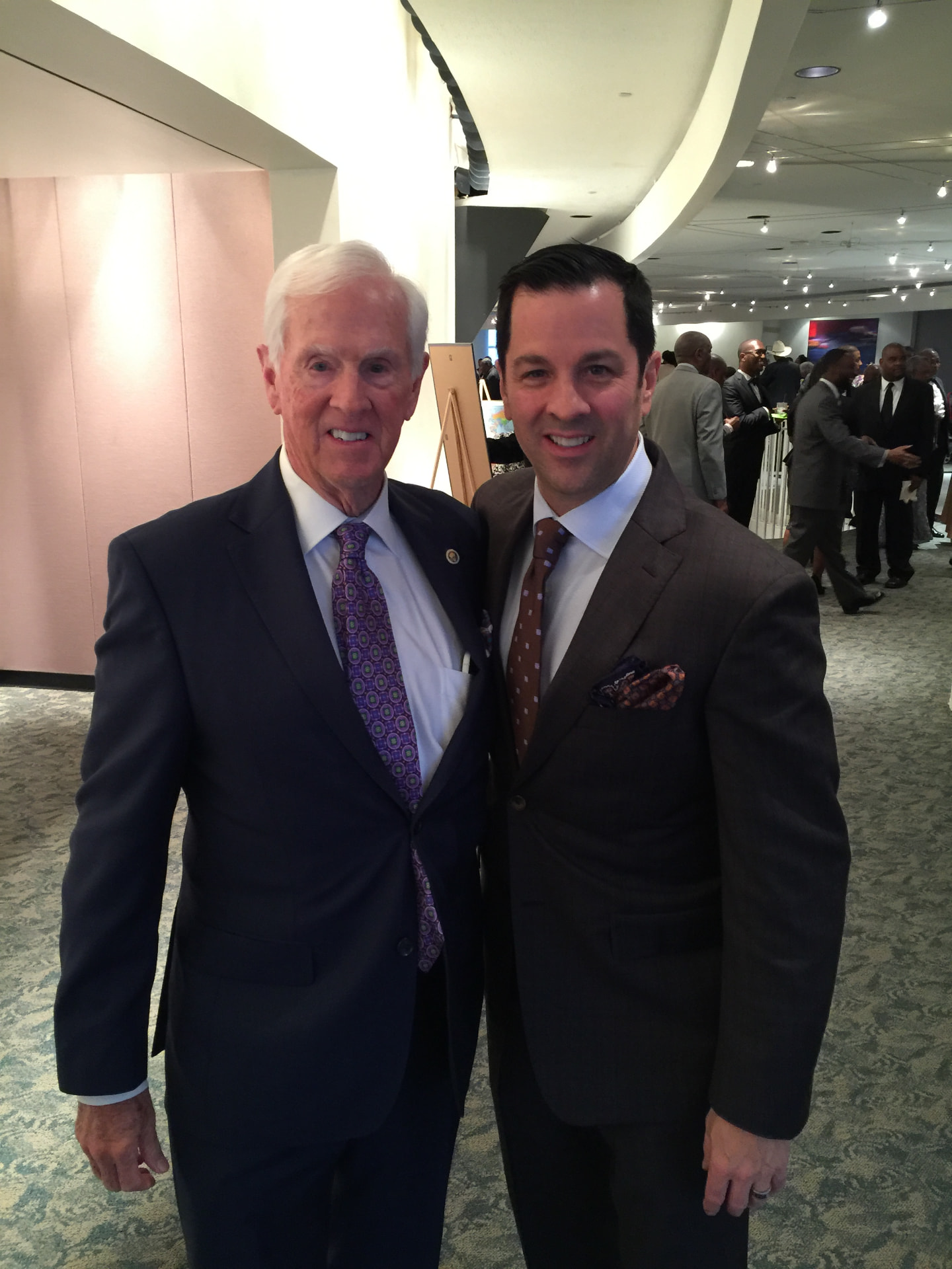 Jerry Lacy with his son at an Atlanta event