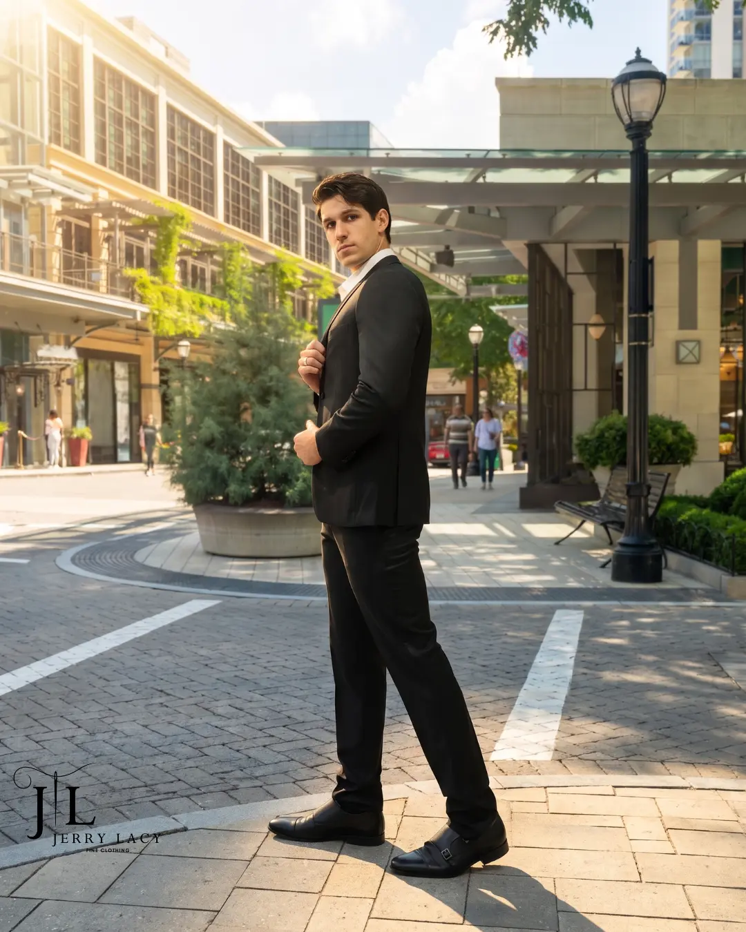 Black suit, side profile in Buckhead